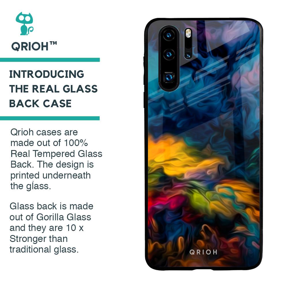 Multicolor Oil Painting Glass Case for Huawei P30 Pro