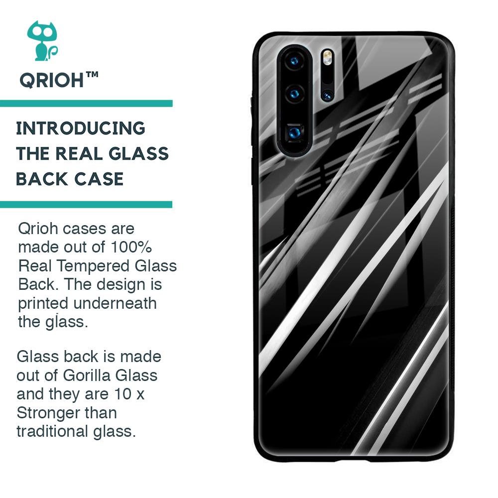 Black & Grey Gradient Glass Case For Huawei P30 Pro