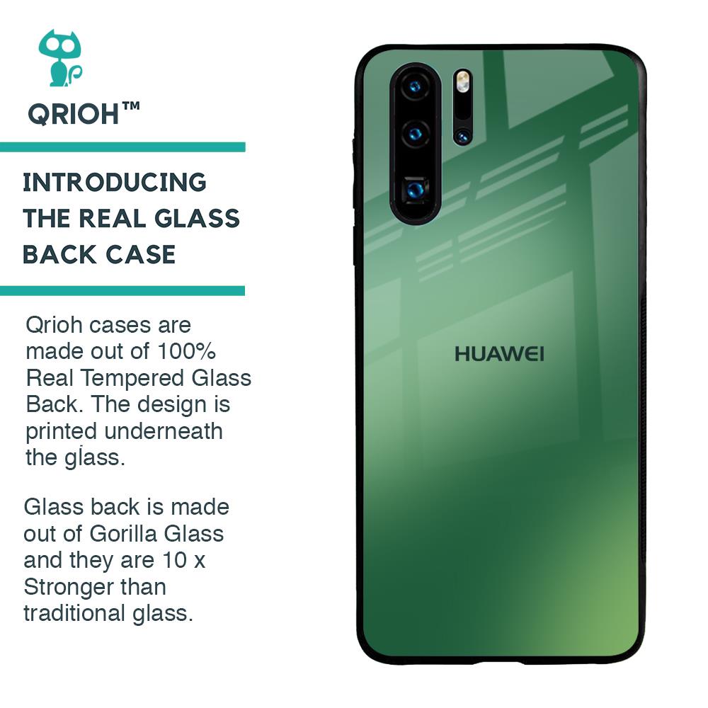 Green Grunge Texture Glass Case for Huawei P30 Pro