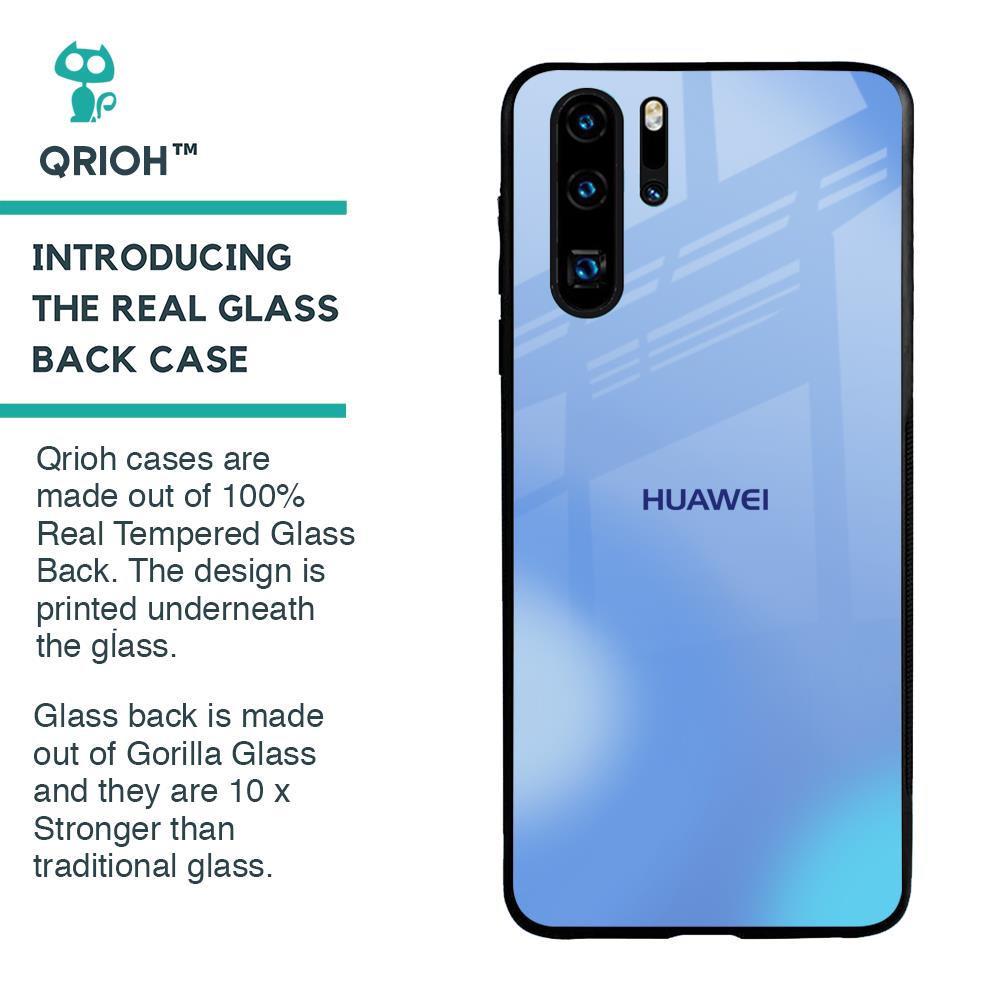 Vibrant Blue Texture Glass Case for Huawei P30 Pro