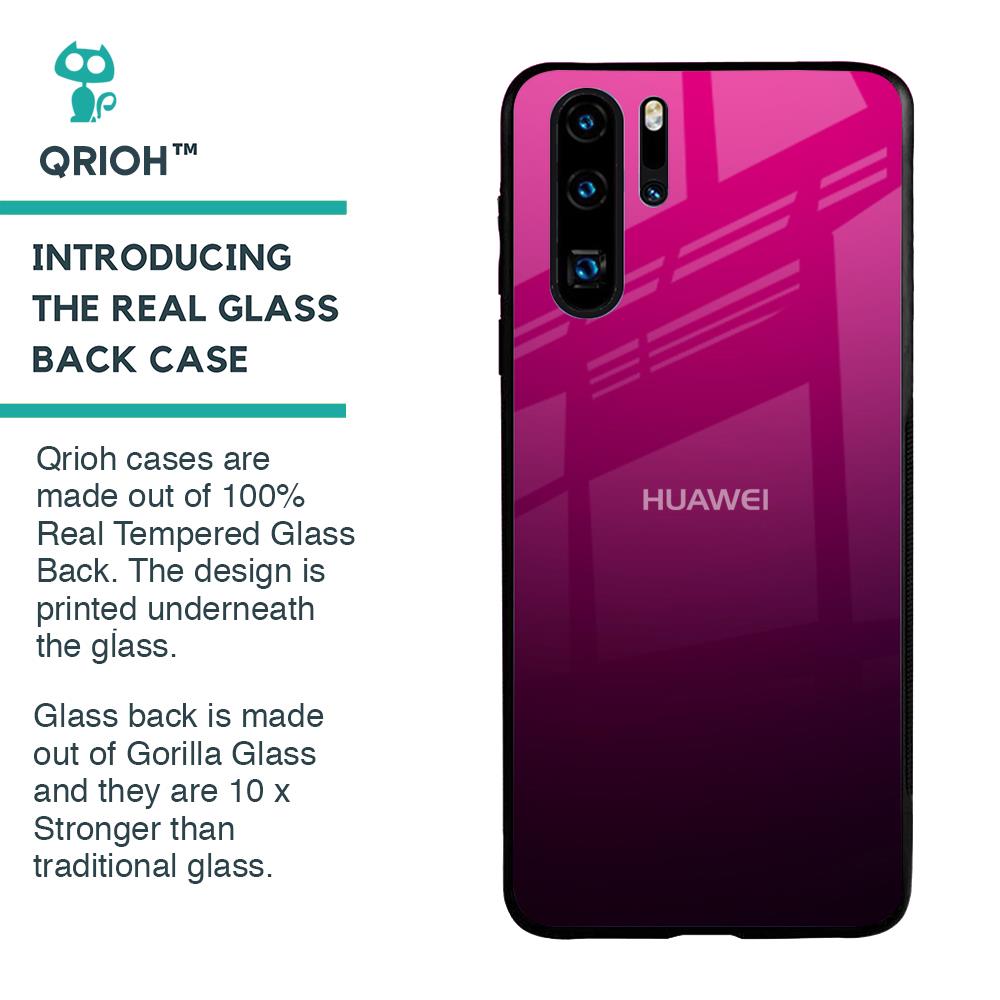 Purple Ombre Pattern Glass Case for Huawei P30 Pro