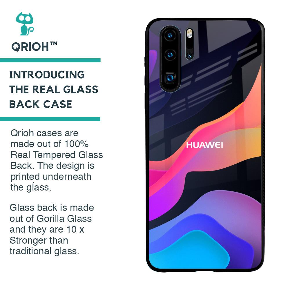 Colorful Fluid Glass Case for Huawei P30 Pro
