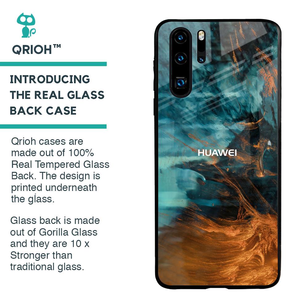 Golden Splash Glass Case for Huawei P30 Pro
