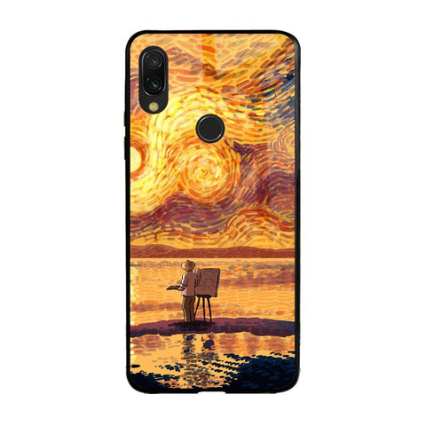 Sunset Vincent Xiaomi Redmi Note 7 Pro Glass Back Cover Online