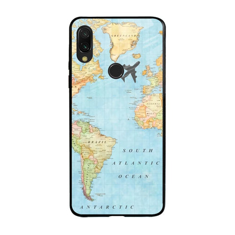 Travel Map Xiaomi Redmi Note 7 Pro Glass Back Cover Online