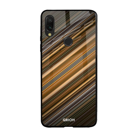 Diagonal Slash Pattern Xiaomi Redmi Note 7 Pro Glass Back Cover Online