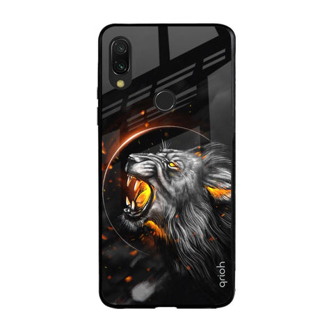 Aggressive Lion Xiaomi Redmi Note 7 Pro Glass Back Cover Online
