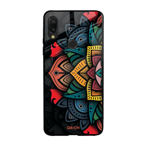 Retro Gorgeous Flower Xiaomi Redmi Note 7 Pro Glass Back Cover Online
