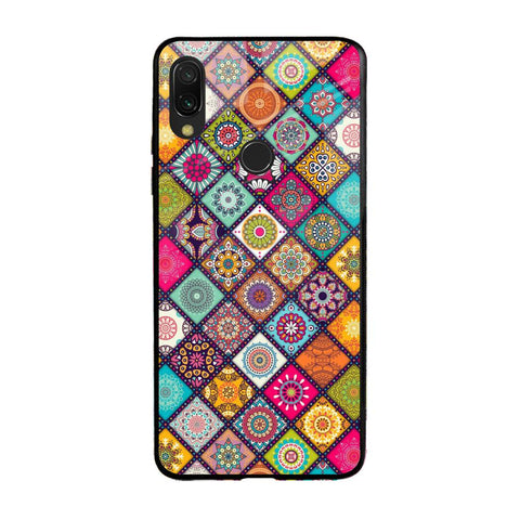 Multicolor Mandala Xiaomi Redmi Note 7 Pro Glass Back Cover Online
