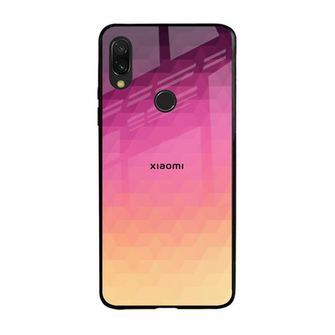 Geometric Pink Diamond Xiaomi Redmi Note 7 Pro Glass Back Cover Online