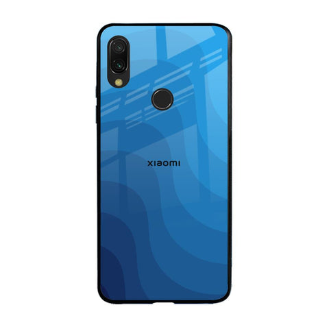 Blue Wave Abstract Xiaomi Redmi Note 7 Pro Glass Back Cover Online