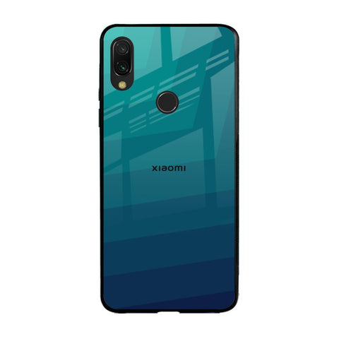 Green Triangle Pattern Xiaomi Redmi Note 7 Pro Glass Back Cover Online
