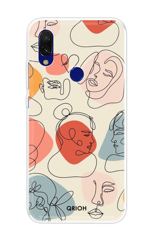 Abstract Faces Xiaomi Redmi 7 Back Cover