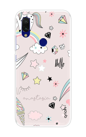 Unicorn Doodle Xiaomi Redmi 7 Back Cover