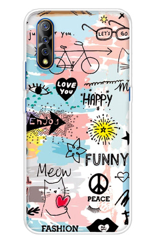 Happy Doodle Vivo S1 Back Cover