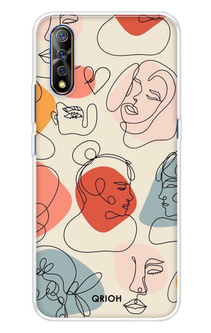 Abstract Faces Vivo S1 Back Cover