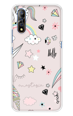 Unicorn Doodle Vivo S1 Back Cover