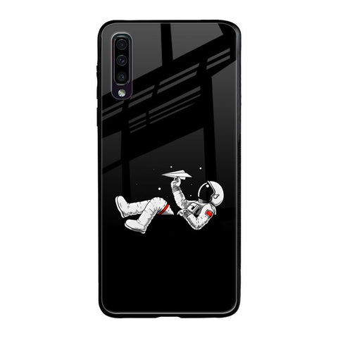 Space Traveller Samsung Galaxy A70 Glass Back Cover Online