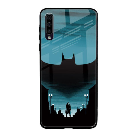 Cyan Bat Samsung Galaxy A70 Glass Back Cover Online