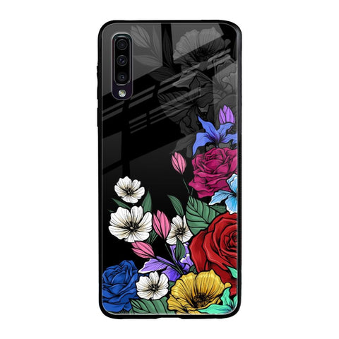 Rose Flower Bunch Art Samsung Galaxy A70 Glass Back Cover Online