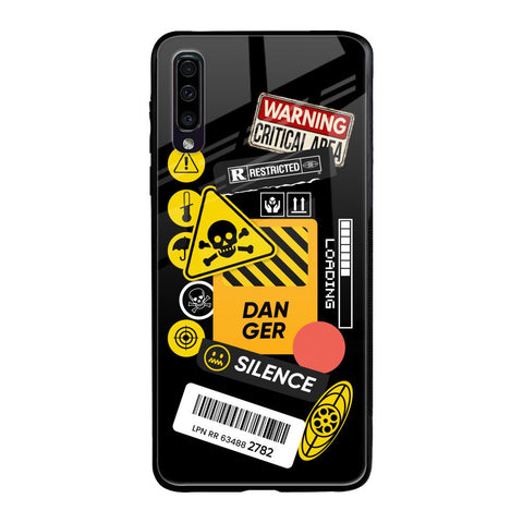 Danger Signs Samsung Galaxy A70 Glass Back Cover Online