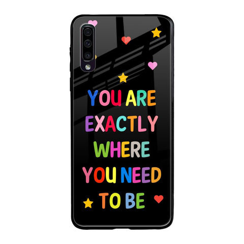 Magical Words Samsung Galaxy A70 Glass Back Cover Online