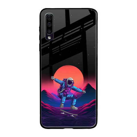 Retro Astronaut Samsung Galaxy A70 Glass Back Cover Online