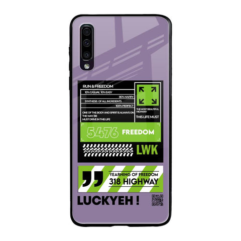 Run & Freedom Samsung Galaxy A70 Glass Back Cover Online