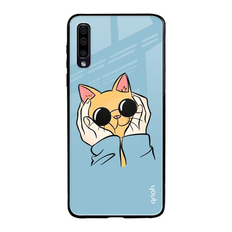 Adorable Cute Kitty Samsung Galaxy A70 Glass Back Cover Online