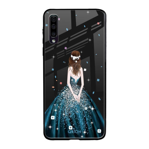 Queen Of Fashion Samsung Galaxy A70 Glass Back Cover Online