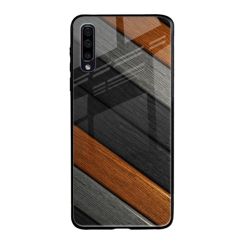 Tri Color Wood Samsung Galaxy A70 Glass Back Cover Online