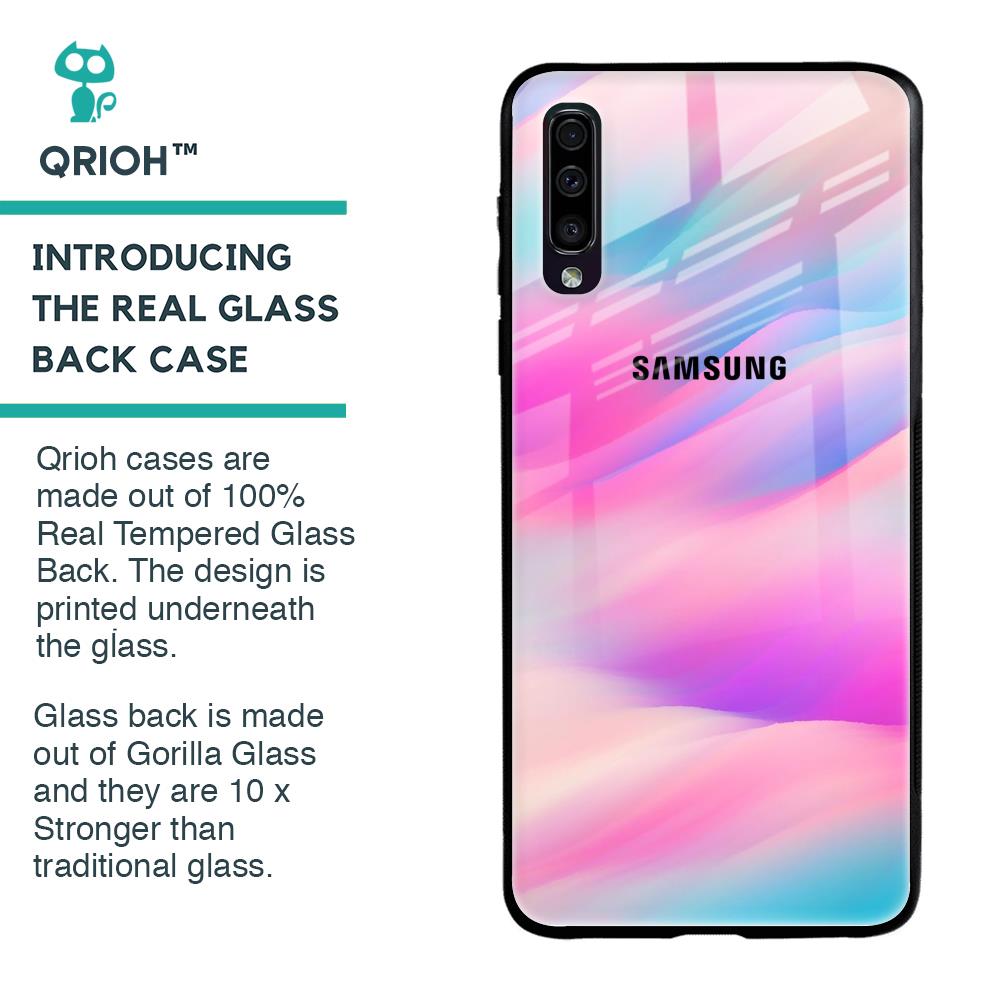 Colorful Waves Glass case for Samsung Galaxy A70