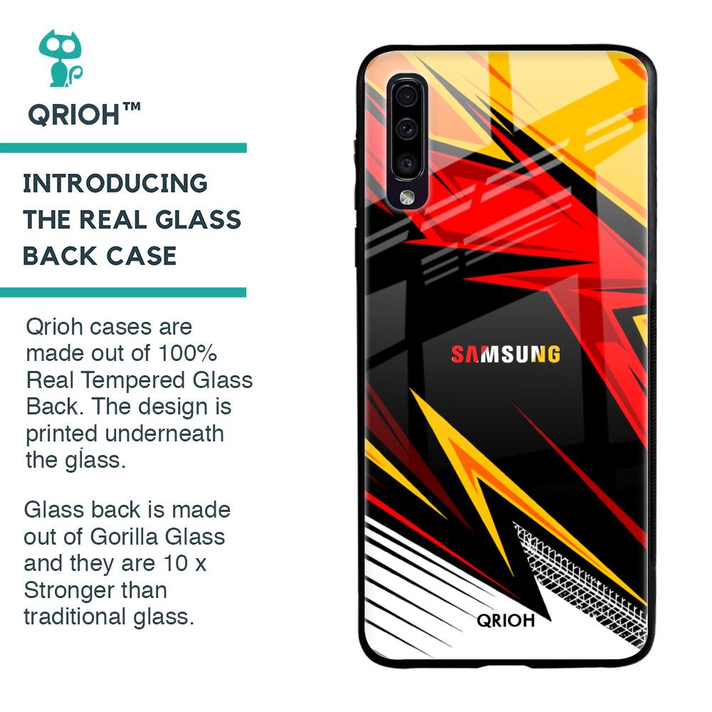 Race Jersey Pattern Glass Case For Samsung Galaxy A70