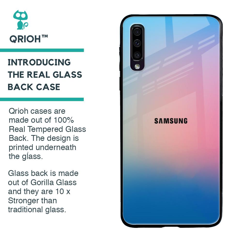 Blue & Pink Ombre Glass case for Samsung Galaxy A70