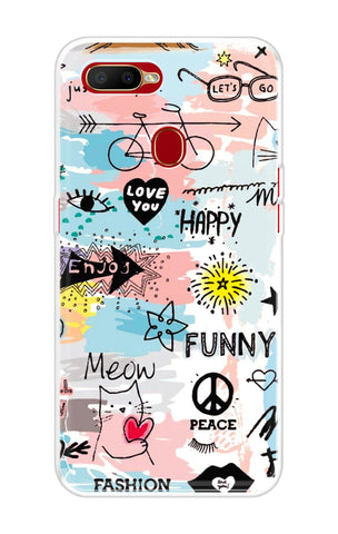Happy Doodle Oppo A5s Back Cover