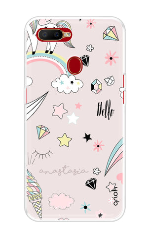 Unicorn Doodle Oppo A5s Back Cover