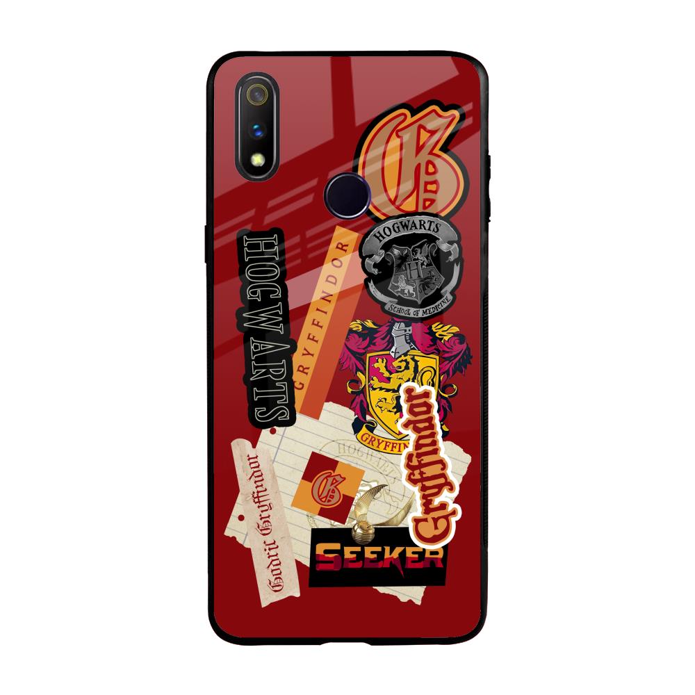 Gryffindor Realme 3 Pro Glass Back Cover Online
