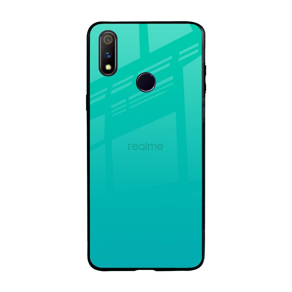 Cuba Blue Realme 3 Pro Glass Back Cover Online