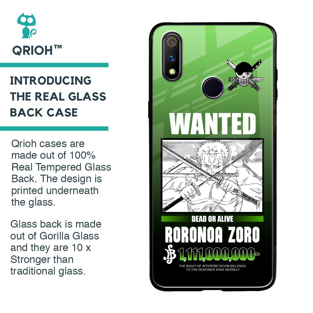 Zoro Wanted Glass Case for Realme 3 Pro