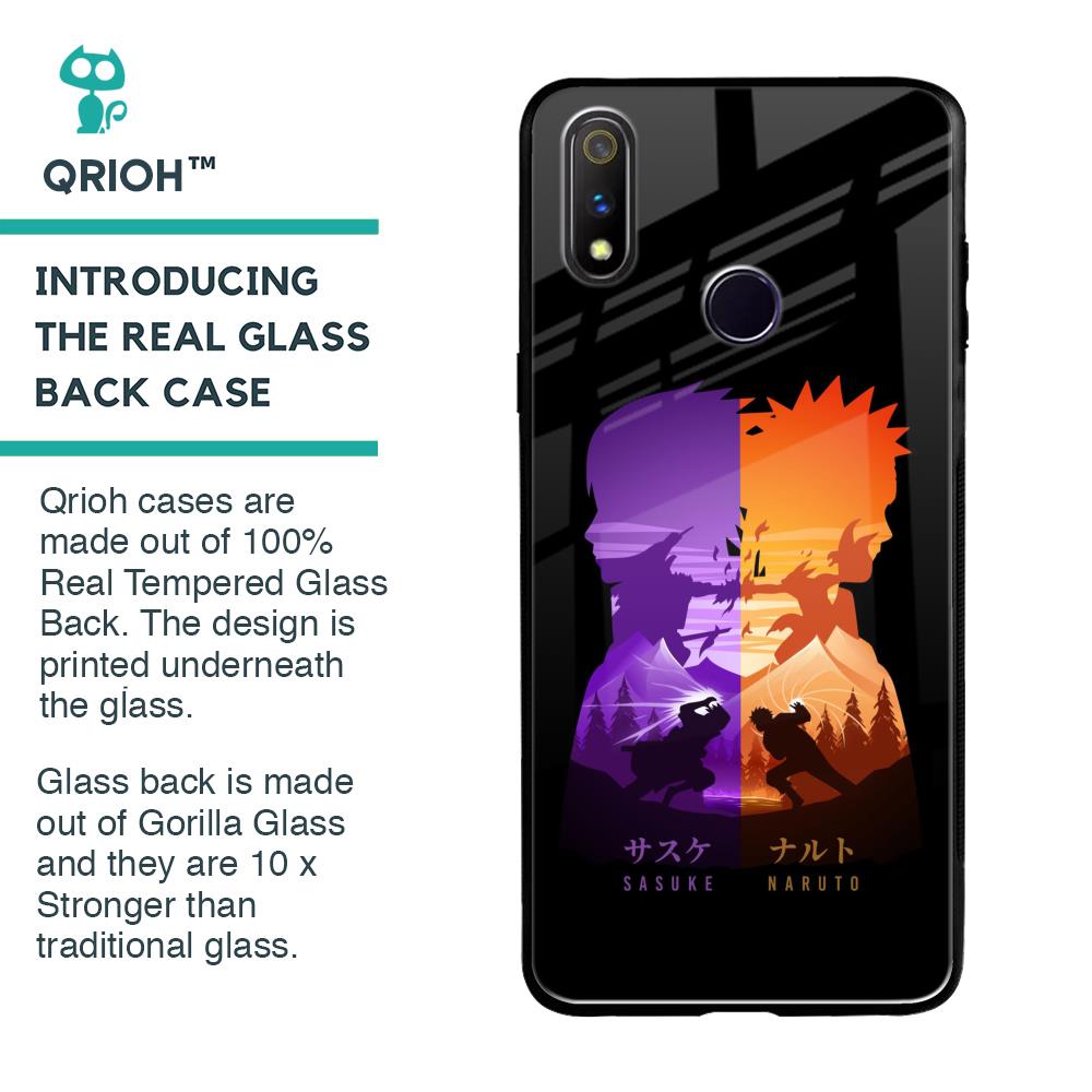 Minimalist Anime Glass Case for Realme 3 Pro