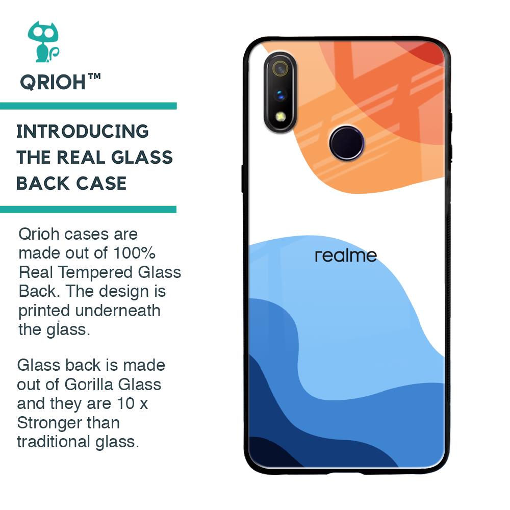 Wavy Color Pattern Glass Case for Realme 3 Pro