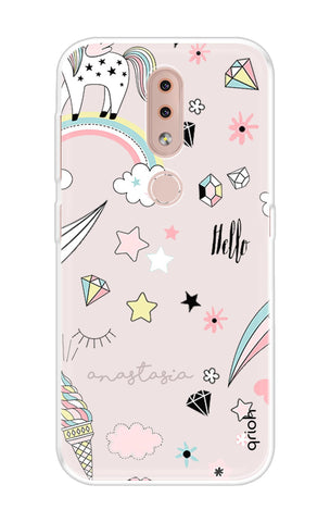 Unicorn Doodle Nokia 4.2 Back Cover