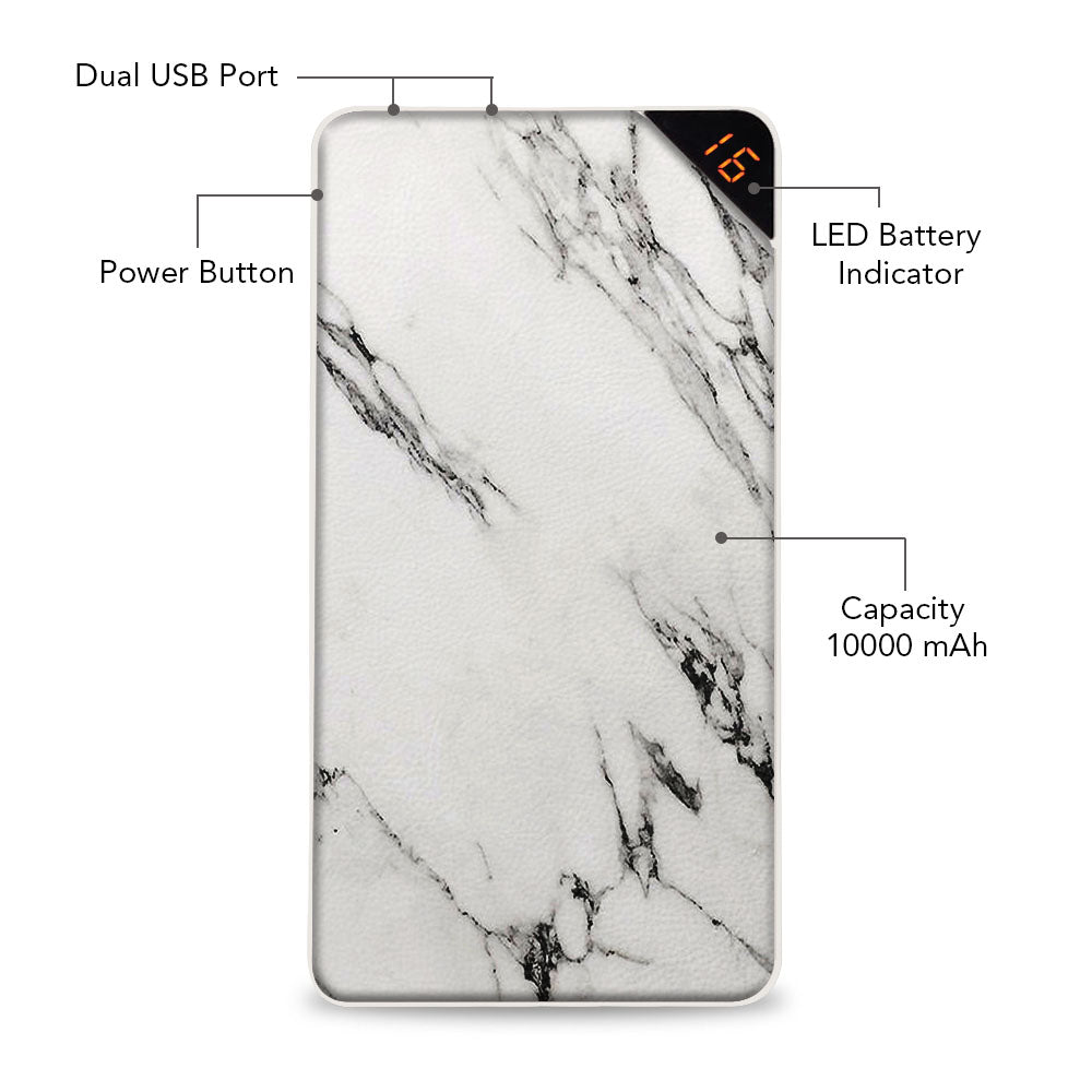 Classic Marble 10000 mAh Universal Power Bank