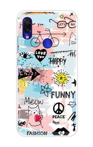 Happy Doodle Xiaomi Redmi Y3 Back Cover