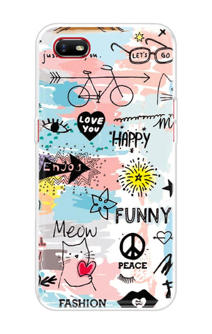 Happy Doodle Oppo A1k Back Cover