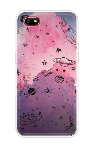 Space Doodles Art Oppo A1k Back Cover