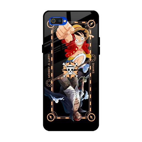 Shanks & Luffy Realme C2 Glass Back Cover Online