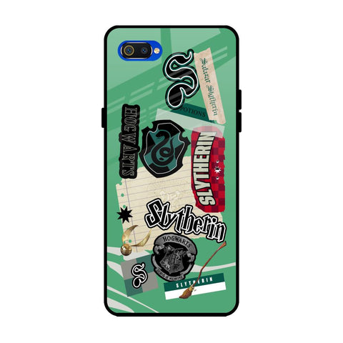 Slytherin Realme C2 Glass Back Cover Online