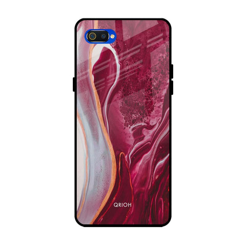 Crimson Ruby Realme C2 Glass Back Cover Online
