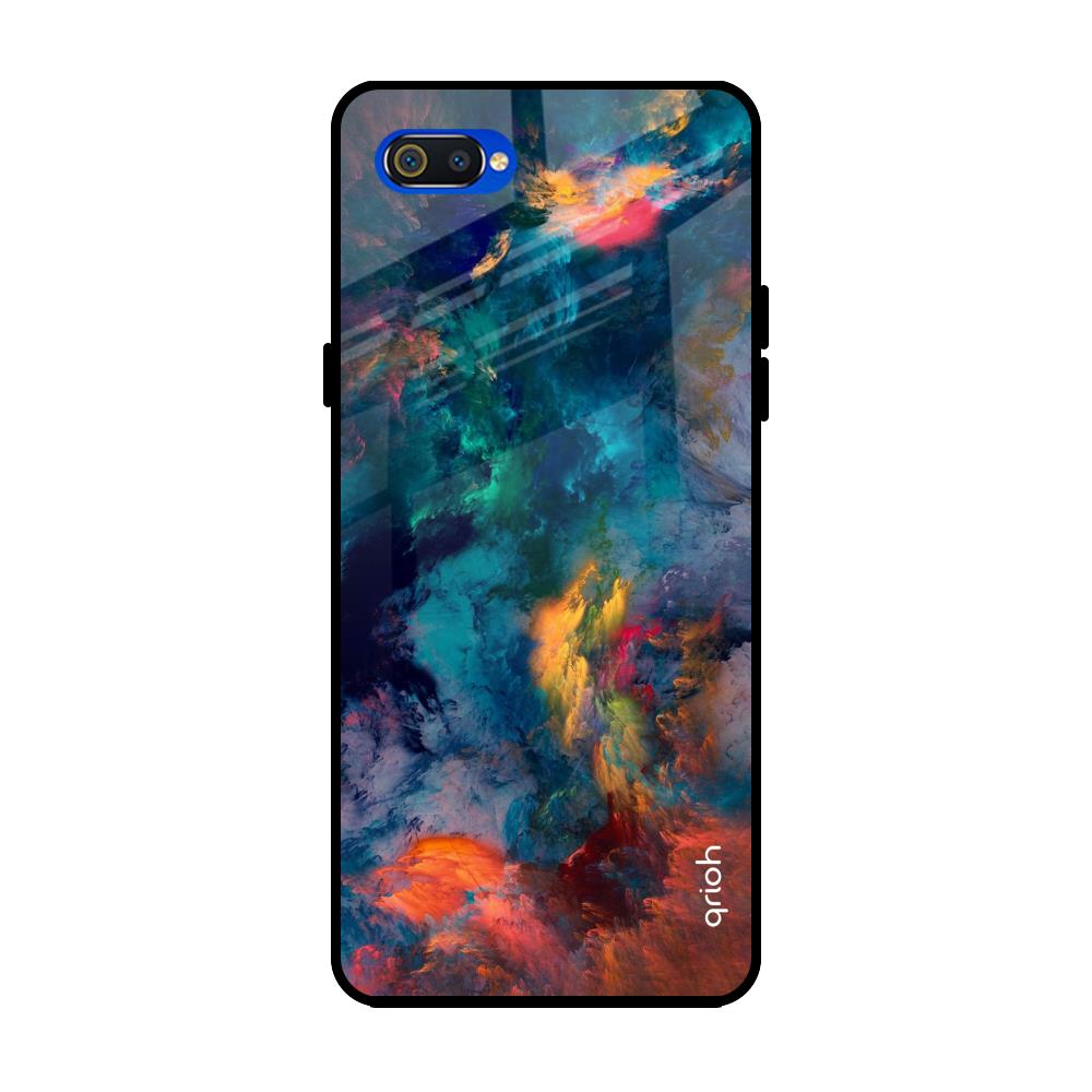 Cloudburst Realme C2 Glass Back Cover Online
